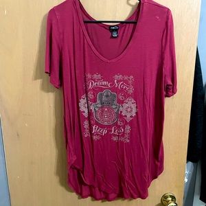 Maroon wine colored namaste shirt size large Rue 21
